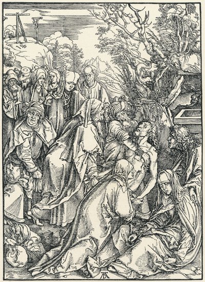 De Graflegging, uit de Grote Passie, c.1496-97 door Albrecht Dürer