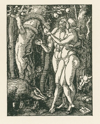 De zondeval van de mens, ca. 1510 (houtsnede) door Albrecht Dürer or Duerer