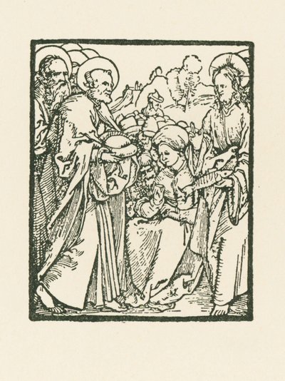 Het voeden van de vijfduizend door Albrecht Dürer or Duerer