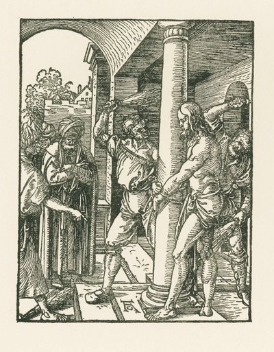 De geseling, c.1509 (houtsnede) door Albrecht Dürer or Duerer