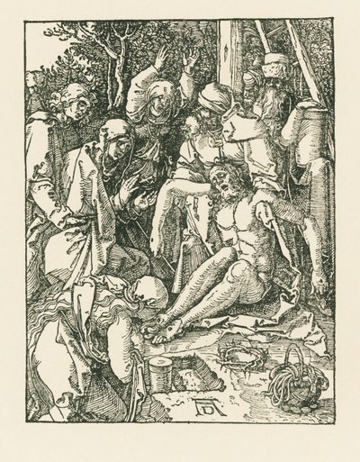 De bewening van Christus, ca. 1509-10 (houtsnede) door Albrecht Dürer or Duerer
