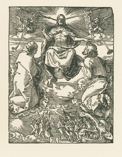Het Laatste Oordeel, ca. 1510 (houtsnede) door Albrecht Dürer or Duerer