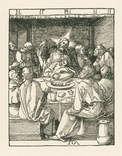 Het laatste avondmaal, ca. 1508-09 (houtsnede) door Albrecht Dürer or Duerer