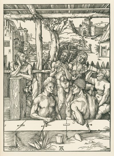 Het mannenbad, ca. 1496-97 (houtsnede) door Albrecht Dürer or Duerer