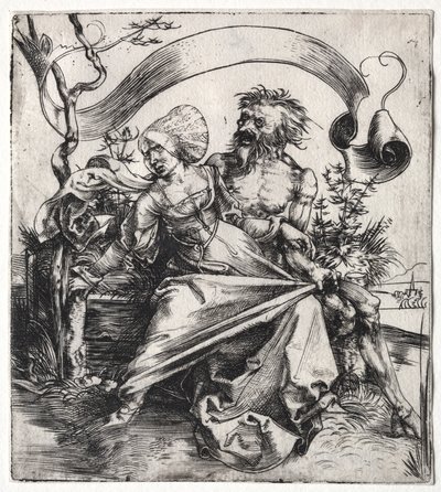 De ontvoerder, ca. 1495 (gravure) door Albrecht Dürer or Duerer