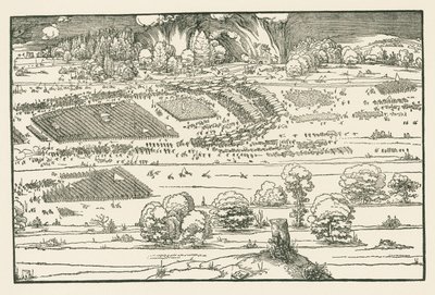 De belegering van een fort. Rechter blok door Albrecht Dürer or Duerer