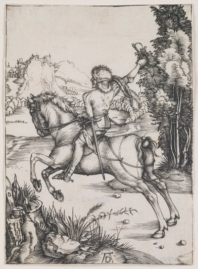 De kleine koerier, ca. 1496 (gravure) door Albrecht Dürer or Duerer
