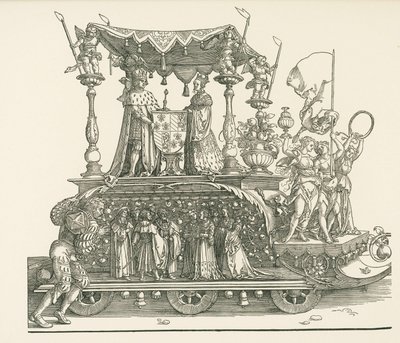 De kleine triomfwagen of het Bourgondische huwelijk door Albrecht Dürer or Duerer