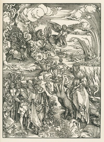 De hoer van Babylon. De Openbaring van Johannes, ca. 1496-97 (houtsnede) door Albrecht Dürer or Duerer