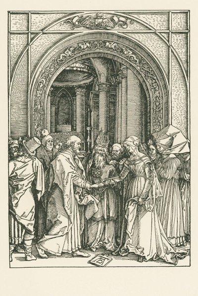 Het huwelijk van de Maagd, c.1504 (houtsnede) door Albrecht Dürer or Duerer