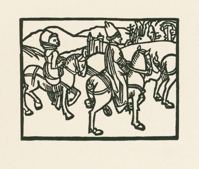 De prins te paard, ca. 1489-90 (houtsnede) door Albrecht Dürer or Duerer