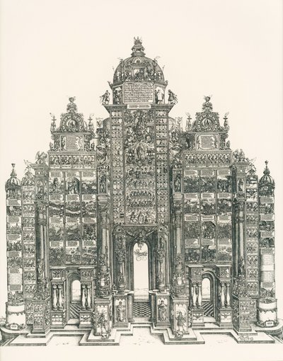 Triomfboog voor keizer Maximiliaan I door Albrecht Dürer or Duerer