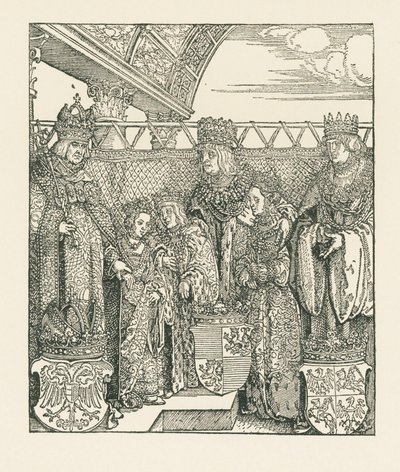 Triomfboog voor keizer Maximiliaan I door Albrecht Dürer or Duerer
