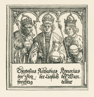 Triomfboog voor keizer Maximiliaan I door Albrecht Dürer or Duerer