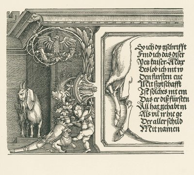 Triomfboog voor keizer Maximiliaan I door Albrecht Dürer or Duerer