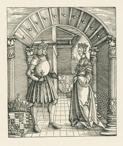 Triomfboog voor keizer Maximiliaan I door Albrecht Dürer or Duerer