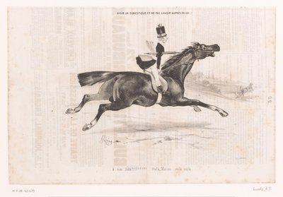 Jongeman op galopperend paard door Alcide Joseph Lorentz