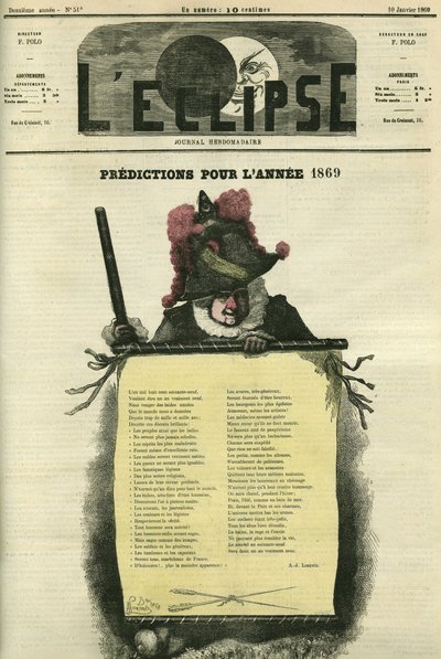 Voorspellingen voor het jaar 1869 door Alcide Joseph Lorentz