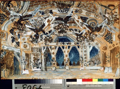 Decor voor het toneelstuk De dame van de zee van H. Ibsen door Aleksandr Jakovlevic Golovin