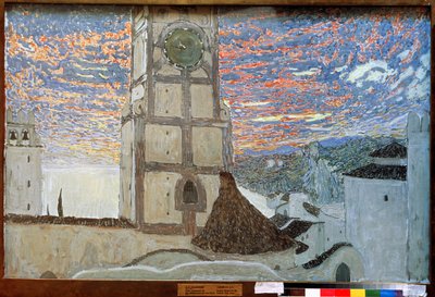 Siciliaans Dorp, Decorontwerp voor Dom Juan door Molière, 1910 door Aleksandr Jakovlevic Golovin