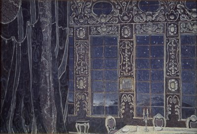 Toneelontwerp voor het toneelstuk Don Juan door J.-B. Molière, 1910 door Aleksandr Jakovlevic Golovin