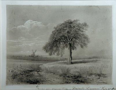 Landschap met molen door Alexei Kondratjewitsch Sawrassow