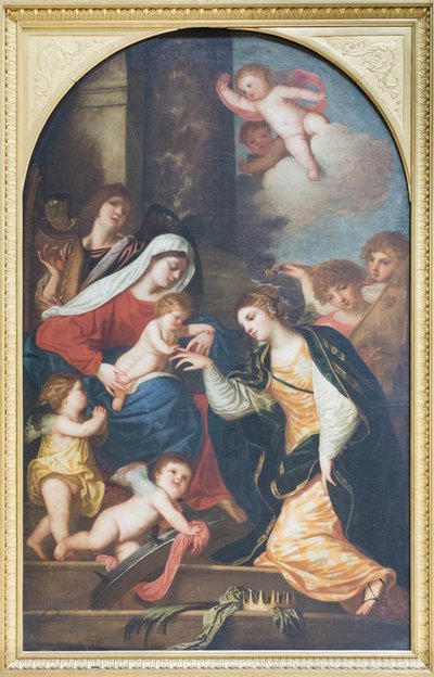 Mystieke bruiloft van Sint-Catharina door Alessandro (1588 1648) Varotari