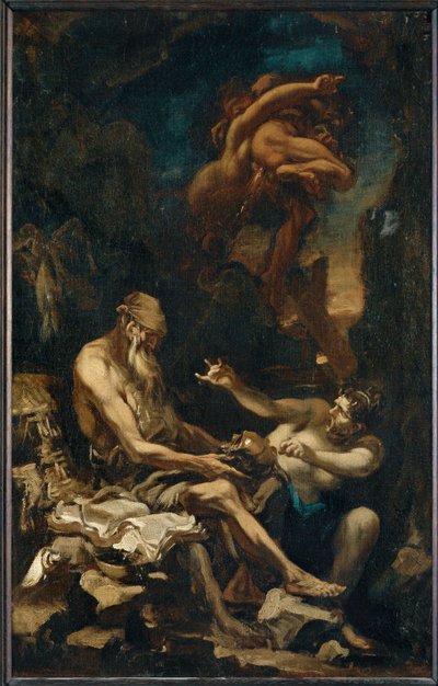 De bekoring van Sint Antonius de Grote ... door Alessandro (style of) Magnasco