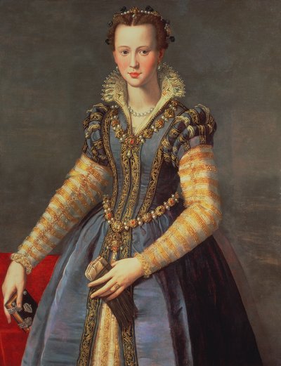Marie de Medici (1573-1642), vrouw van Henri IV van Frankrijk (1553-1610) door Alessandro Allori