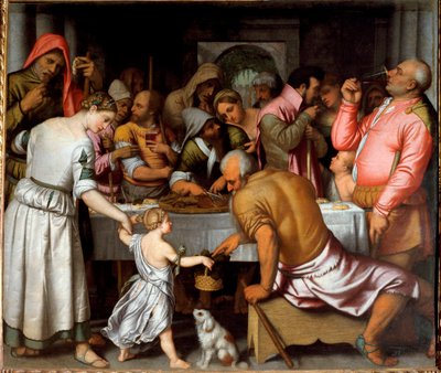 Banket met paaslam door Alessandro Bonvicino Moretto
