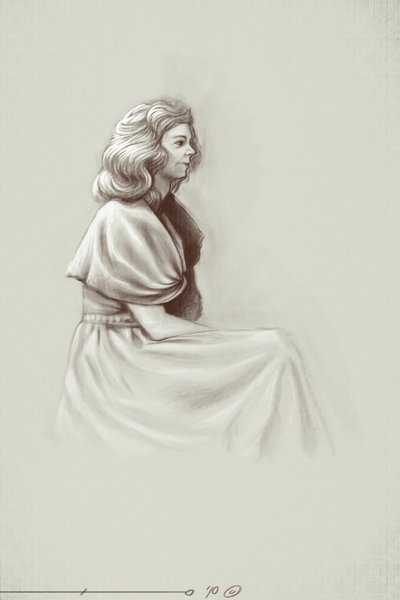 Een jonge vrouw die leeft onder het Eerste Keizerrijk, begin 19e eeuw. door Alessandro Lonati
