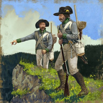 Oostenrijkse pioniers in perlustratie, circa 1809, 2018 door Alessandro Lonati