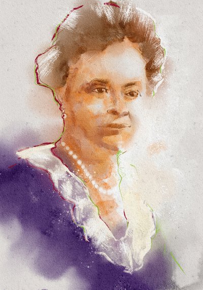 Portret van farmacoloog Gertrude B. Ellion, 2023 (illustratie) door Alessandro Lonati