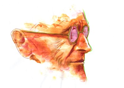 Portret van de schrijver Hermann Hesse door Alessandro Lonati