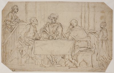 Het avondmaal in Emmaüs door Alessandro Moretto