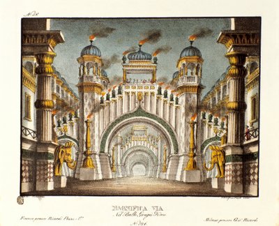 Een tempel ten tijde van Genghis Khan Scenografie voor het ballet 
