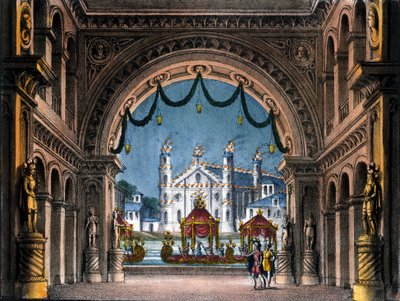 Scenografie van Sanquirico voor de opera 