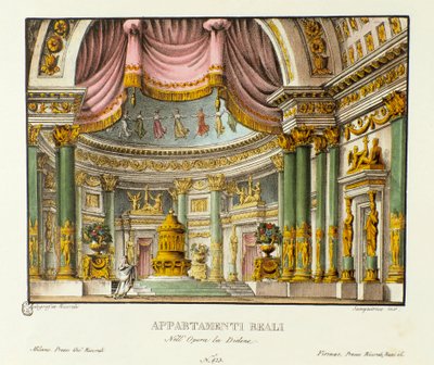 Zicht op het Koninklijk Paleis van de Koningin van Carthago Didon door Alessandro Sanquirico