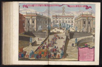 Trap naar Piazza del Campidoglio te Rome door Alessandro Specchi