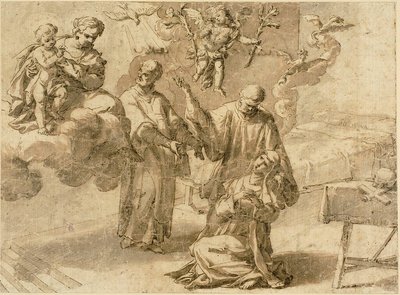 Visioen van de heilige Catharina van Siena door Alessandro Turchi