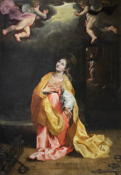 Sint Agatha in de gevangenis door Alessandro Vitali