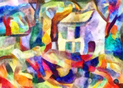 Schets met een boom in de verte, 2017 door Alex Caminker