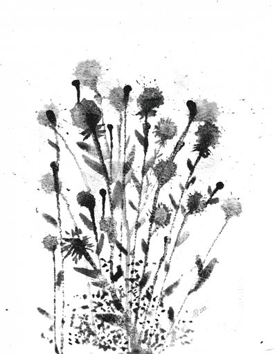 Abstract: Inktbloesems door Alex Walsh