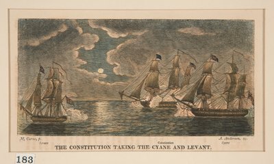 De Grondwet neemt de Cyane en Lavant, een in een serie van acht door Alexander Anderson