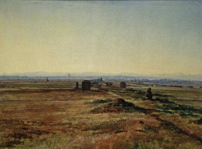Via Appia bij Zonsondergang door Alexander Andreyevich Ivanov
