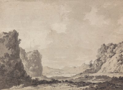 Een vallei door Alexander Cozens