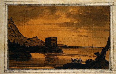Klassiek landschap door Alexander Cozens