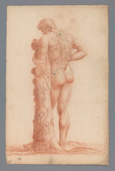 Studie naar beeld van staande man met kind door Alexander Cranendoncq