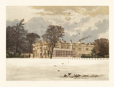 Ednaston Lodge, Derbyshire, Engeland door Alexander Francis (after) Lydon