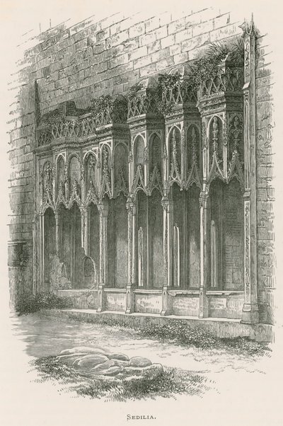 Furness Abbey, Sedilia door Alexander Francis Lydon